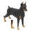 Black Doberman Model Toys Cute Simulation Animal 8