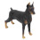 Black Doberman Model Toys Cute Simulation Animal 7