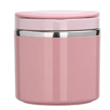 Thermobehälter für Lebensmittel, isoliert, Suppenbecher, Behälter, Lunchbox aus Edelstahl, hält warm, für Schulkinder, Pink, 630 ml