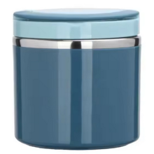 Thermobehälter für Lebensmittel, isoliert, Suppenbecher, Behälter, Lunchbox aus Edelstahl, hält warm, für Schulkinder, Blau, 630 ml