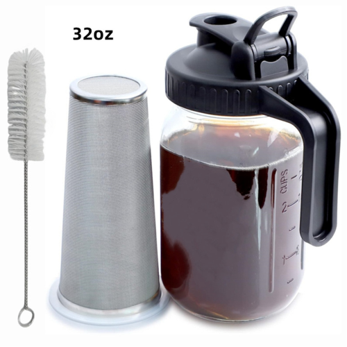Messgläser Kaltwasser Glaskrug-Sets Kaffeefilter Griffdeckel Flaschen 1
