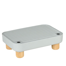 Litter Box Step, Ramp/Catcher with Wooden Base, Anti-Tracking & Easy to Clean, Ideal for Small Elderly Cats