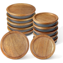 Holzdeckel für Gläser, normale Öffnung, breite Aufbewahrungsdeckel, wiederverwendbar, zum Einmachen für Gläser