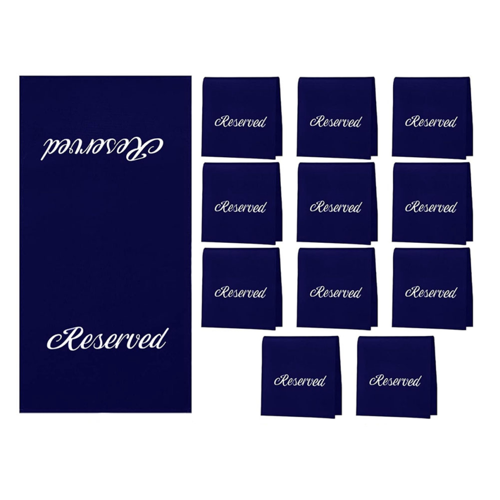 Exogio 12 Pieces Reserved Seating Signs For Chairs 22 Inch Church Pews Cloth Placeholder Restaurant A