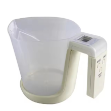 1000 ml/5 kg Strumenti di misurazione staccabili Latte in polvere per la preparazione Tazza elettronica Bilancia domestica Bianca