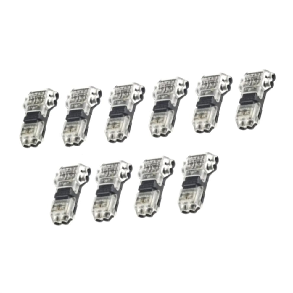 10Pcs T Type Wire Connector 2 Pin Tap Connectors, Splice No Stripping Way Connectors 4851366193907