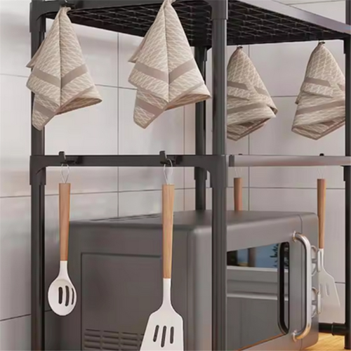 Kitchen Storage Rack Multi-Layer Microwave Adjustable Standing Countertop Condiment Oven Shelf Accessorie A 2