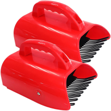 Cueilleur de myrtilles, lot de 2, avec peigne métallique et manche ergonomique en métal, pelle en plastique pour myrtilles