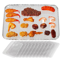 20 Stück Einweg-Grillauflagen, antihaftbeschichtete Grillroste, 30,5 x 40,6 cm, Netzmatten, Pfannen für den Außenbereich