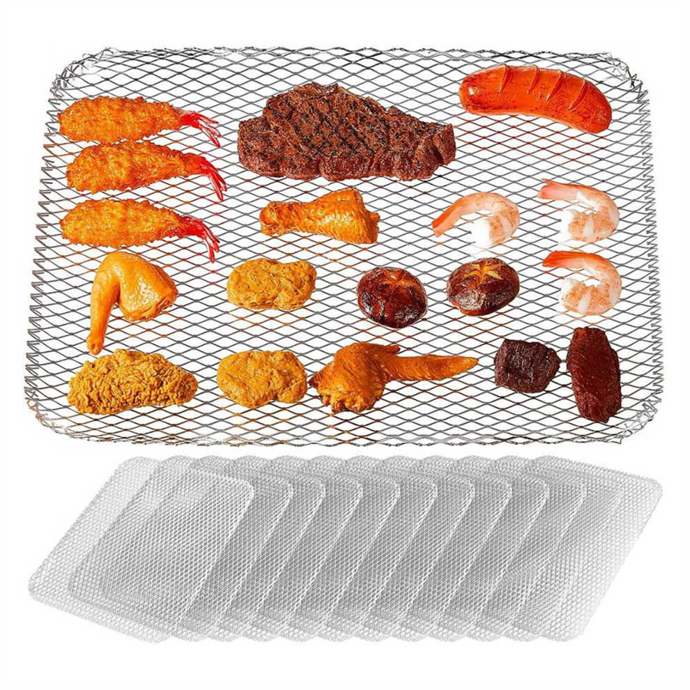 20 Pcs Disposable Grill Topper Non Stick Bbq Grates 12X16 Inch Mesh Mat Pans For Outdoor Liners Exogio