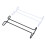 2Pcs Adjustable Wine Glass Rack Under Cabinet, Punch-Free 3 Rows Stemware Holder 7