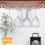 2Pcs Adjustable Wine Glass Rack Under Cabinet, Punch-Free 3 Rows Stemware Holder 6