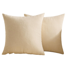 Copricuscini per divano beige 20x20 pollici, set di 2 morbidi copricuscini decorativi stile fattoria per divano e soggiorno
