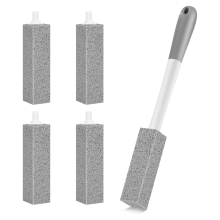 4PCS Toilet Pumice Stone with Extra Long Handle,Pumice Bowl Cleaner,1 Cleaning Handle for Toilets