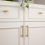 Brass Cabinet Pulls Wardrobe Handles Gold Drawer Round Door T Type Kitchen Handle 3