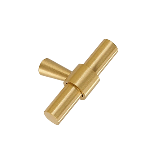 Brass Cabinet Pulls Wardrobe Handles Gold Drawer Round Door T Type Kitchen Handle 1
