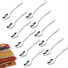 12Pcs 3, 54 zoll Winzige Löffel für Gewürze Salz Gläser Mini Größe Edelstahl Würze Salz, Zucker, Honig