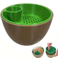 Bol à noix, bol à coquillages, assiette à noix divisée, support à nourriture à deux niveaux pour cerises edamame, rassemblement en camping