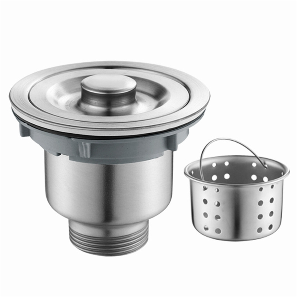 Kitchen Sink Vegetable Drain Set Stainless Steel Anti Odor Pipe Accessories 4851366104293