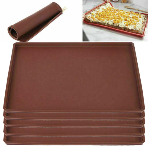 Dehydrator Trays, 5 Pack, Nonstick Silicone, Reusable for Jerky, Fruit, Meat, Herbs, Vegetables, Crackers