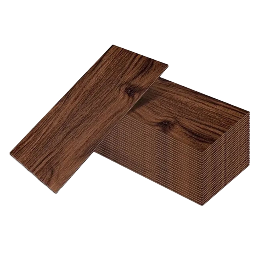 32 Pieces Of Self-Adhesive Floor Tiles Wood Grain Wall Stickers Waterproof 5.9X17.7inch Pvc C 4851366109748