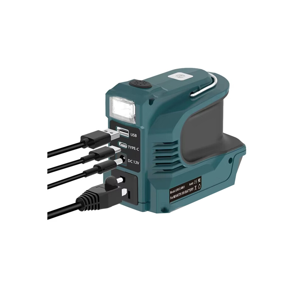 Photos - Other for Computer 220V Inverter Power Station for 18V Battery 220W LED Outdoor Camping Adapter Supply Tool EU Plug