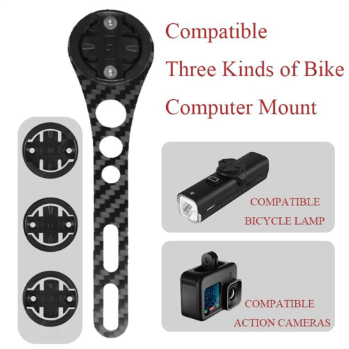 Carbon Fiber Bicycle Handlebar Computer Holder Speedometer Extender for 2