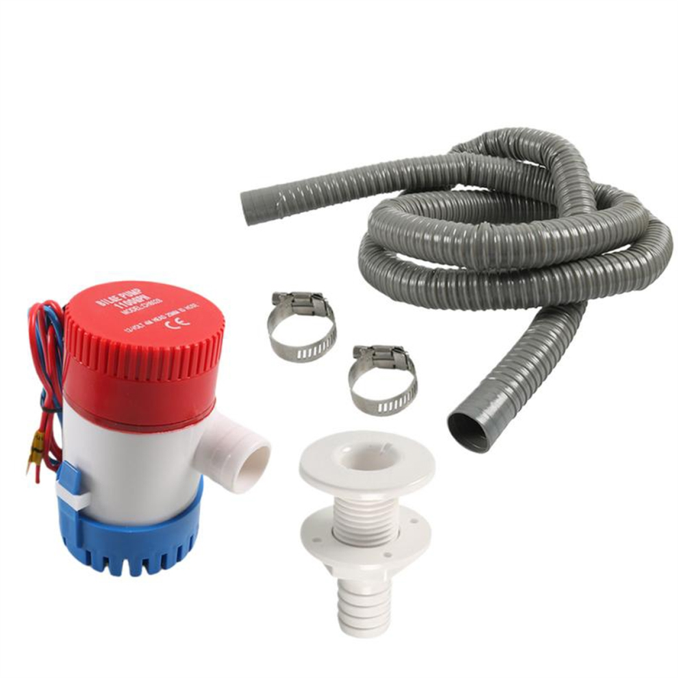 Bilge Pump Plumbing Kit 12V With Hose Thru-Hull Fitting And 2 Stainless Steel Clamps 4851366112632