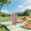 Bicchiere di plastica rosa da 450 ml trasparente con cannuccia e coperchio per bevande al latte e caffè, per casa, viaggi e bevande 6
