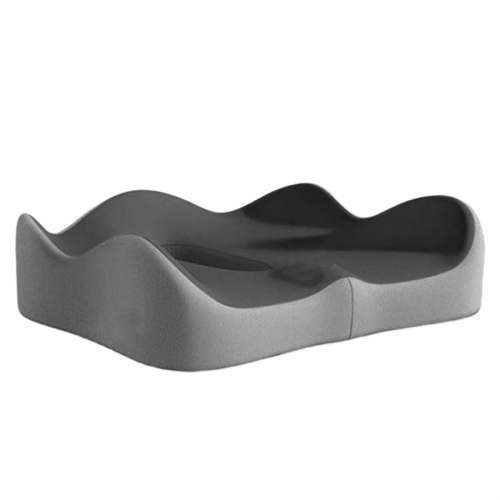 1Pcs Memory Foam Seat Cushion - 3D Ergonomic Support, Washable Polyester, Car/Office Essentials,Black Gray