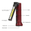 Work Light 180 Folding Flashlight USB Rechargeable Portable Camping Emergency Repair Spotlight with Hanging Hook B 4