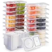 Contenitori riutilizzabili per snack con coperchi 20 pezzi, nuovi contenitori, contenitore per snack con controllo delle porzioni, snack