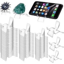 72Pcs Rock Display Stand,3 Sizes Crystal Stands for Sphere Acrylic Holder Stones Geodes Mineral