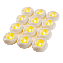 Lot de 12 bougies flottantes à LED de 5 cm, 200 heures d'autonomie, sans flamme, pour décoration de piscine et mariage