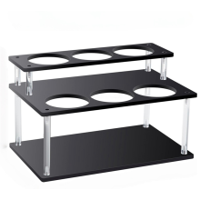 Acrylic Coffee Syrup Organizer, 2-Tier Rack 6Bottles Capacity, for Countertop, Bar, Kitchen
