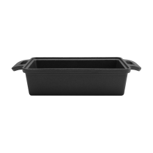 Teglia per pane in ghisa con coperchio, teglie per plumcake resistenti per cuocere il pane, cottura al forno, 2 pezzi (nero)