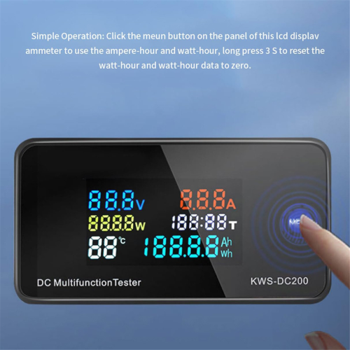 DC Digital Voltmeter Ammeter KWS DC200 100A LCD Display Power Energy Multimeter No Battery, 2