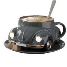 Shaped Coffee Mug Heat Resist Funny Cup Large Capacity Handmade Decoration for Lovers Gray