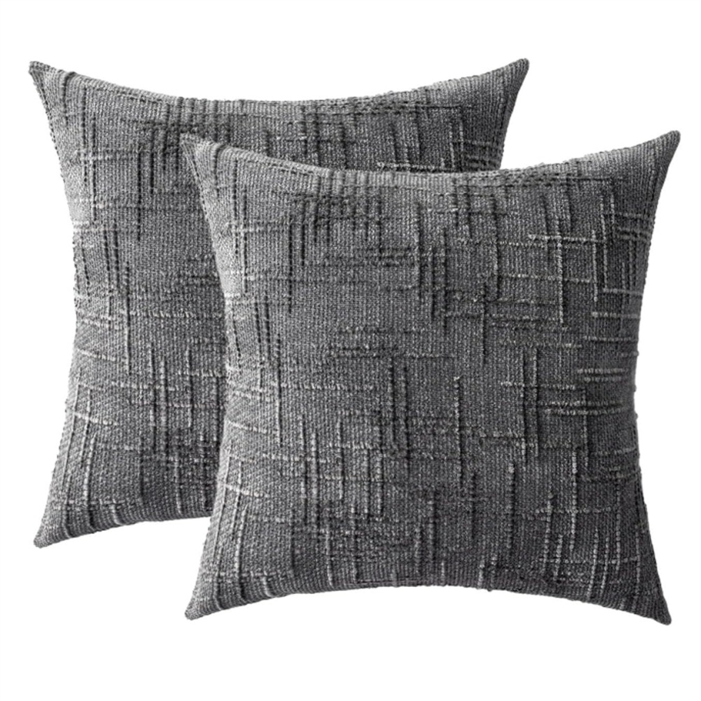 Exogio 2Pcs Decorative Throw Pillow Covers 18X18 Inch Soft For Couch Sofa Bed Living Room Home Decor Pillowcase