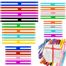 20 Stück bunte Silikongummibänder, 5 Größen, breite, elastische, reißfeste Ringe