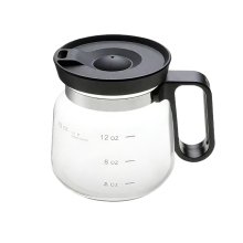 16 Oz Glass Coffee Mug - Pot Style, Comes with A Straw-Type Travel Lid, Gifts for Co-Workers, Friends, Birthdays