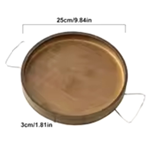 Multi-Purpose Tray Storage Sofa Handrail Special Remote Control Snacks and Beverage Placement Round Brown 1