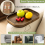 Multi-Purpose Tray Storage Sofa Handrail Special Remote Control Snacks and Beverage Placement Round Khaki 6
