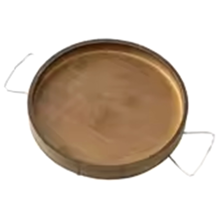 Multi-Purpose Tray Storage Sofa Handrail Special Remote Control Snacks and Beverage Placement Round Brown