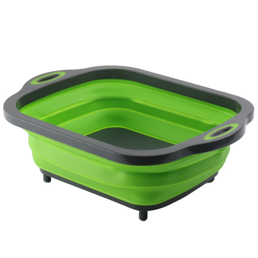 Folding Camping Cutting Board Dish Basin Bbq Prep Tub Camp Sink Washing Station Multifunctional Storage Basket 4851366127018