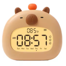 Réveil LED avec veilleuse, minuterie multifonction, réveil, décoration de chambre, bureau, cadeau pour enfants