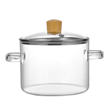 Glastöpfe zum Kochen auf dem Herd, 1,6 l, transparenter Simmertopf, Potpourri, Stielkasserolle mit Deckel, Kochgeschirr für den Herd