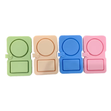 4er-Pack wiederverwendbare Snackbehälter mit Deckel, Silikon-Fachbox-Behälter, klein für Reisepicknick