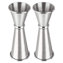 2 Stück Messbecher für Bartending, Cocktail 1 Oz, Barzubehör, Messbecher, Silber