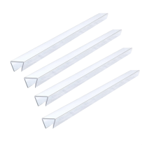 Weicher Schranktürschutz, 44,5 cm, transparenter, zuschneidbarer PVC-Kantenschutz, passgenauer Überziehschutz, 1,9 cm dick, 4 Packungen